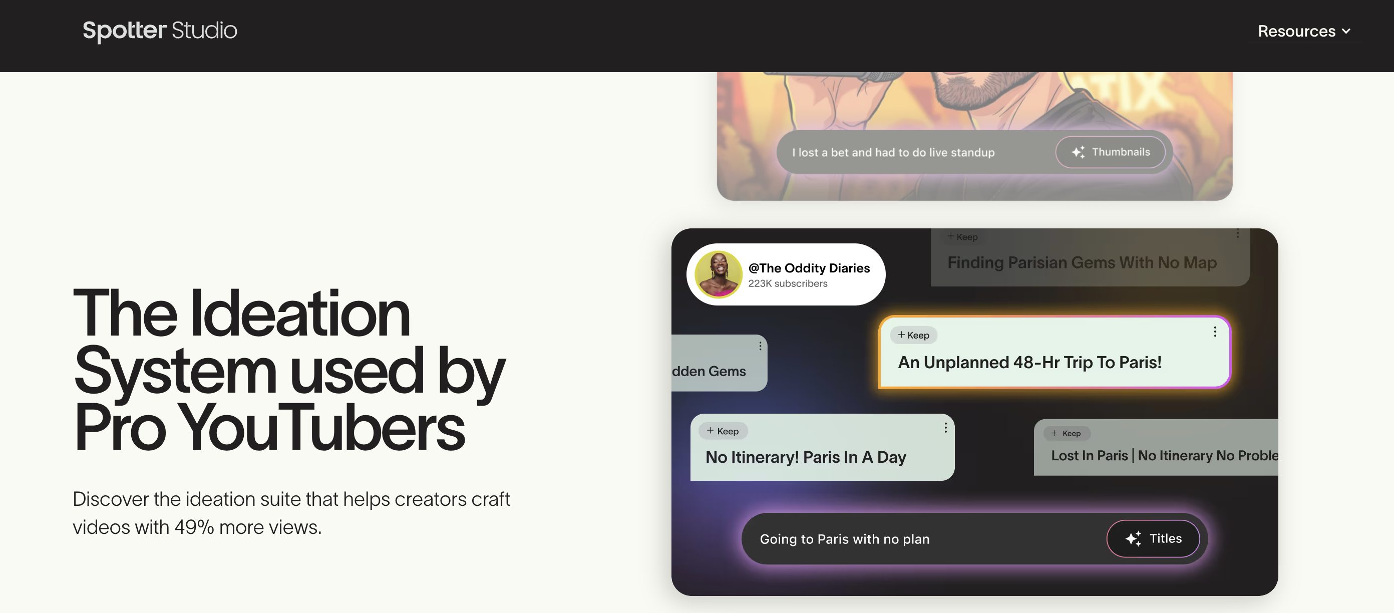 Spotter Studio dashboard screenshot