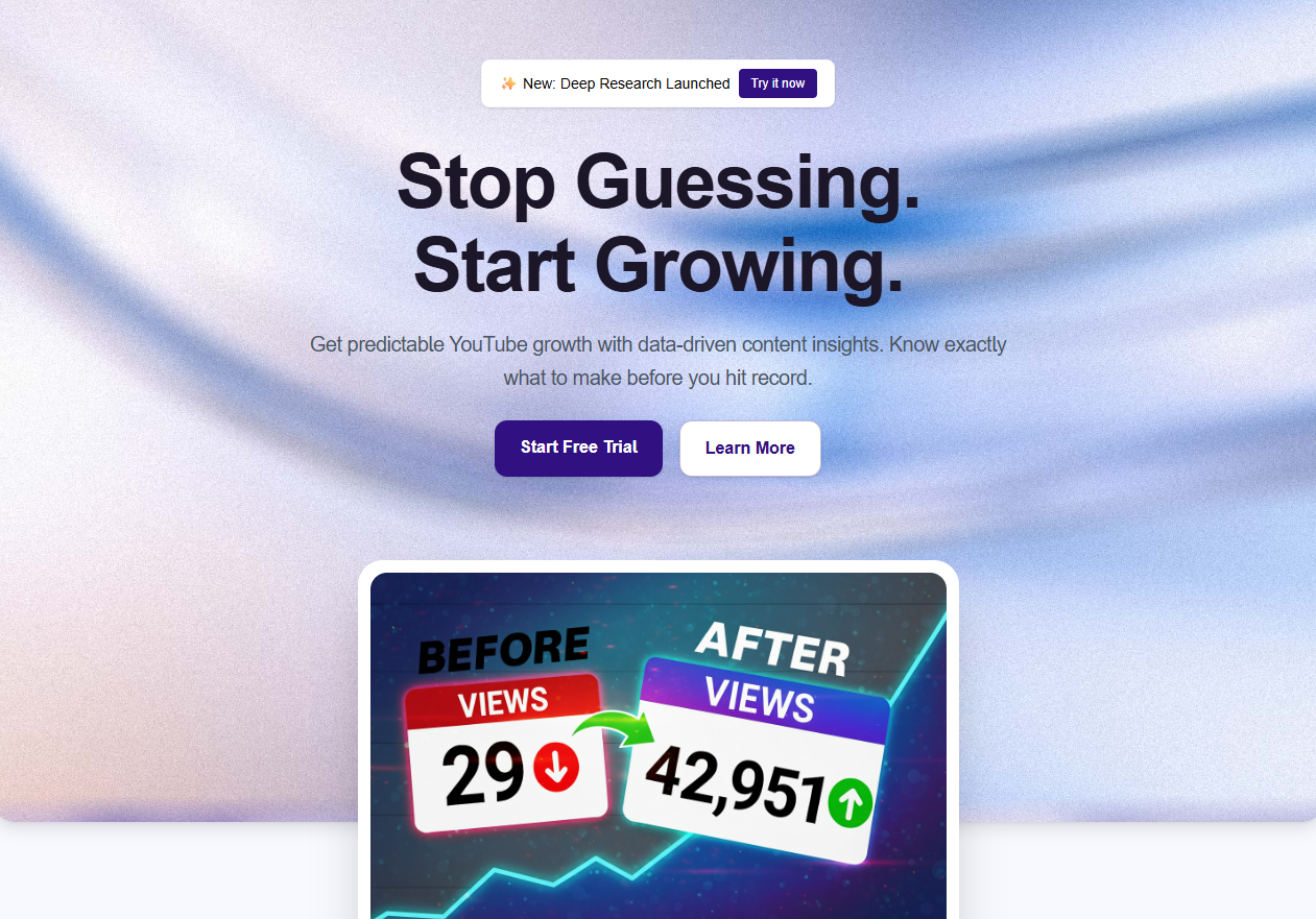 OutlierKit dashboard showing outlier detection and competitor analysis