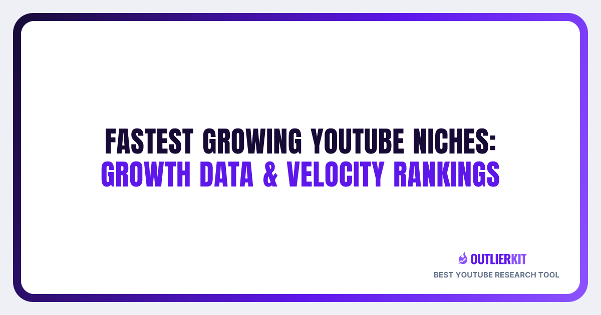 Fastest Growing YouTube Niches in 2026: Growth Data & Velocity Rankings ...
