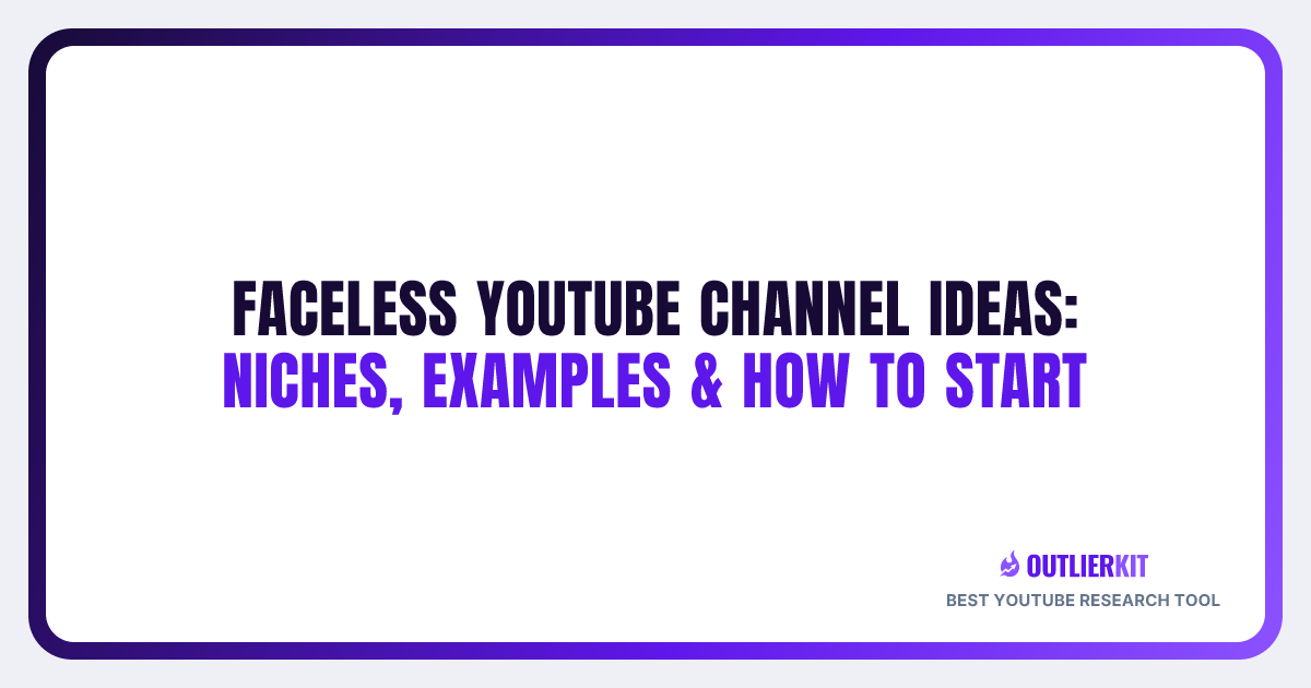 Best Faceless YouTube Niches & Channel Ideas in 2026 (100 Ideas + CPM