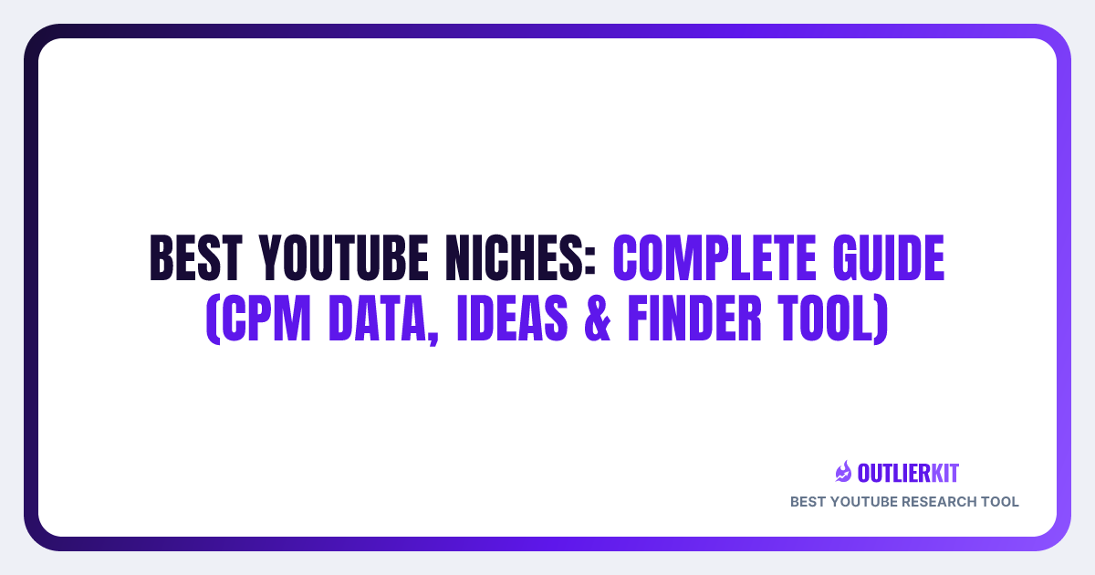Best YouTube Niches in 2026: 20+ Niches Ranked by CPM Data | OutlierKit ...