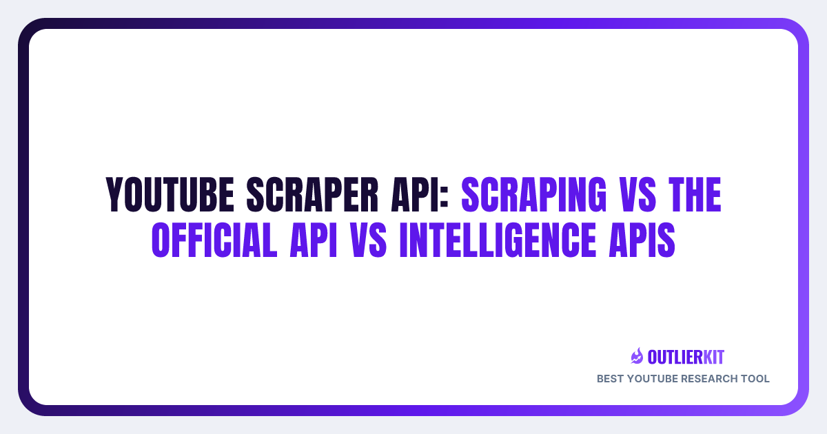 YouTube Scraper API: Scraping vs the Official API vs Intelligence APIs ...